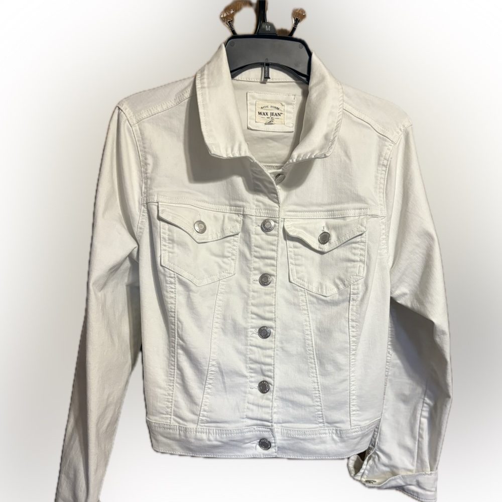 Women's Crisp White Jean Jacket